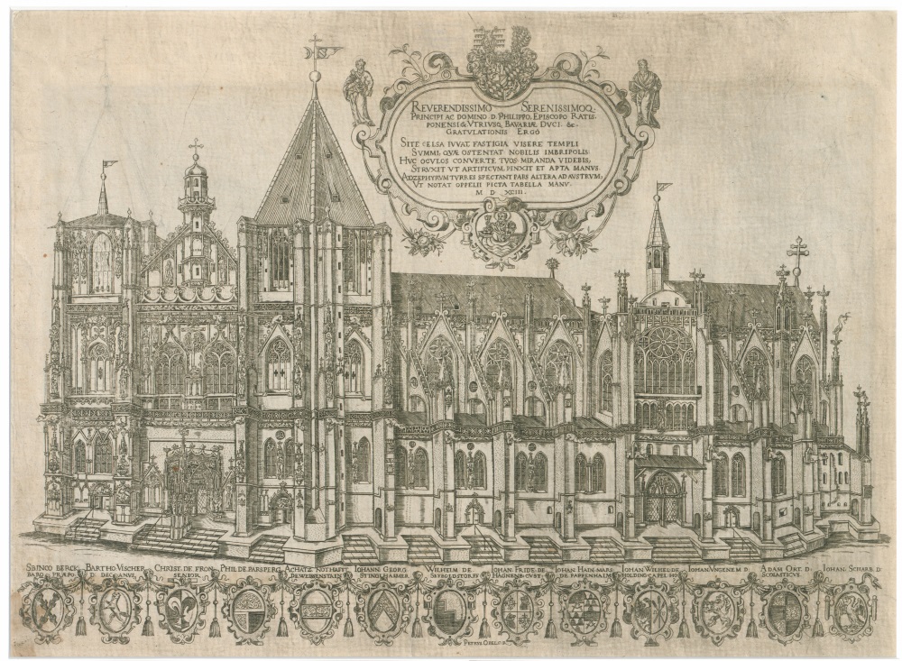 Der Regensburger Dom im 16 Jahrhundert ohne bekannten Künstler 